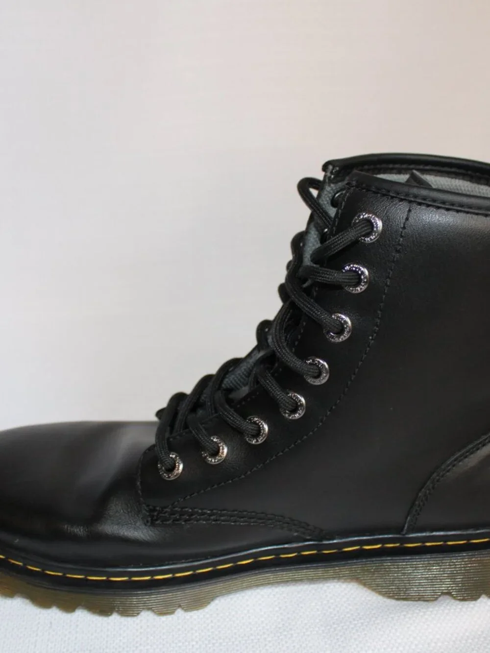 Dr. Martens Awley Black Leather Combat Boots, Men's US12, EU46, UK11